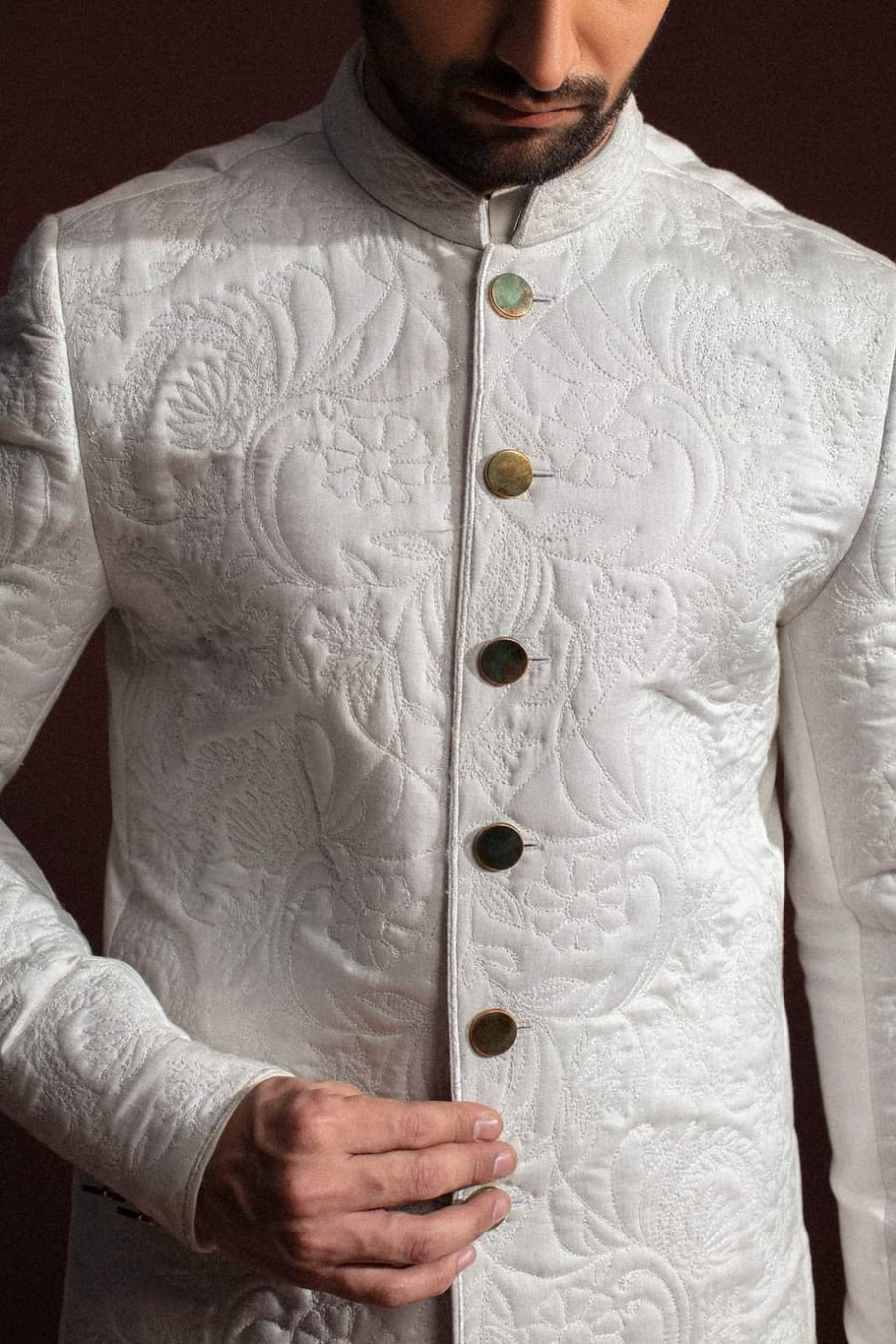 WHITE QUILTED JACKET