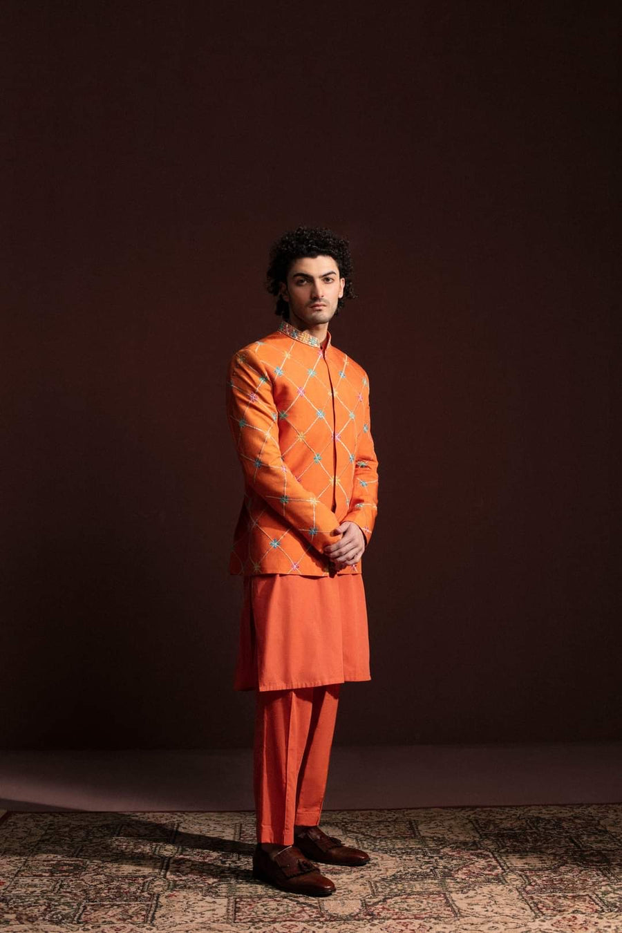 BURNT ORANGE PRINCE COAT