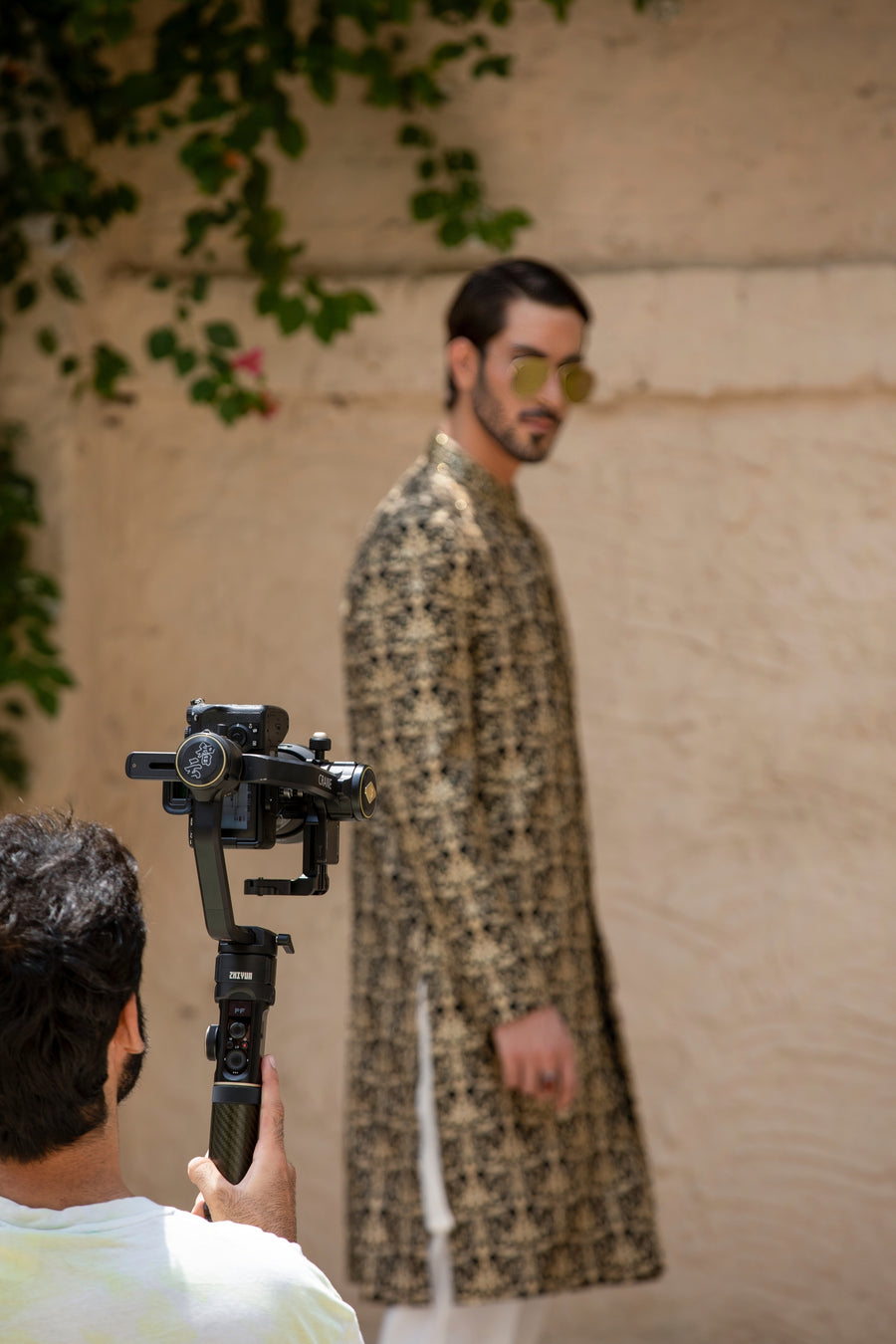 Black Hand Embroidered Sherwani