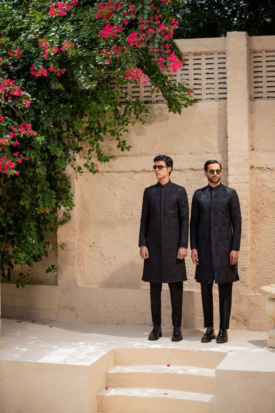 Black Hand Embroidered Sherwani