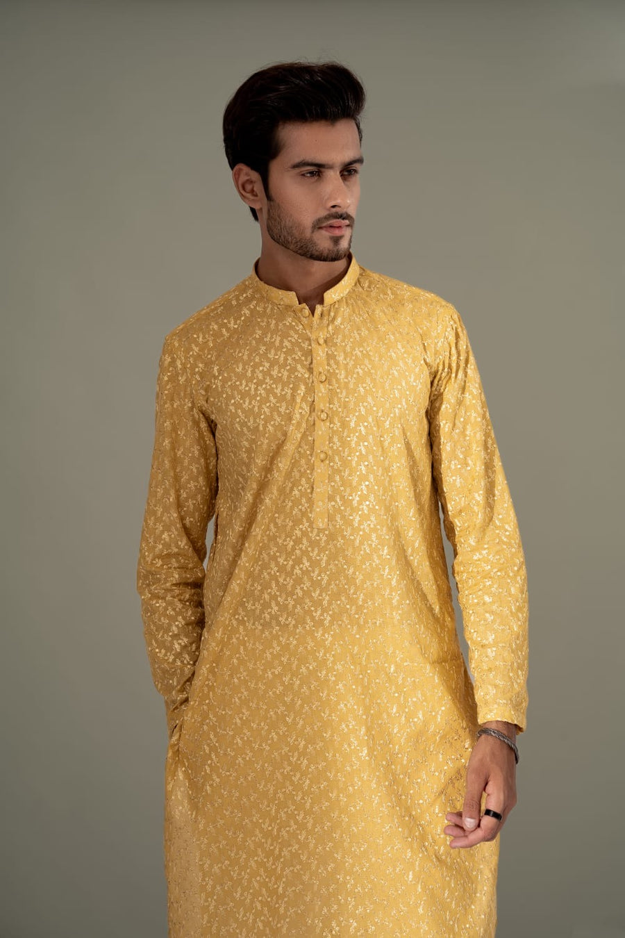 PASTEL YELLOW KURTA PAJAMA SET