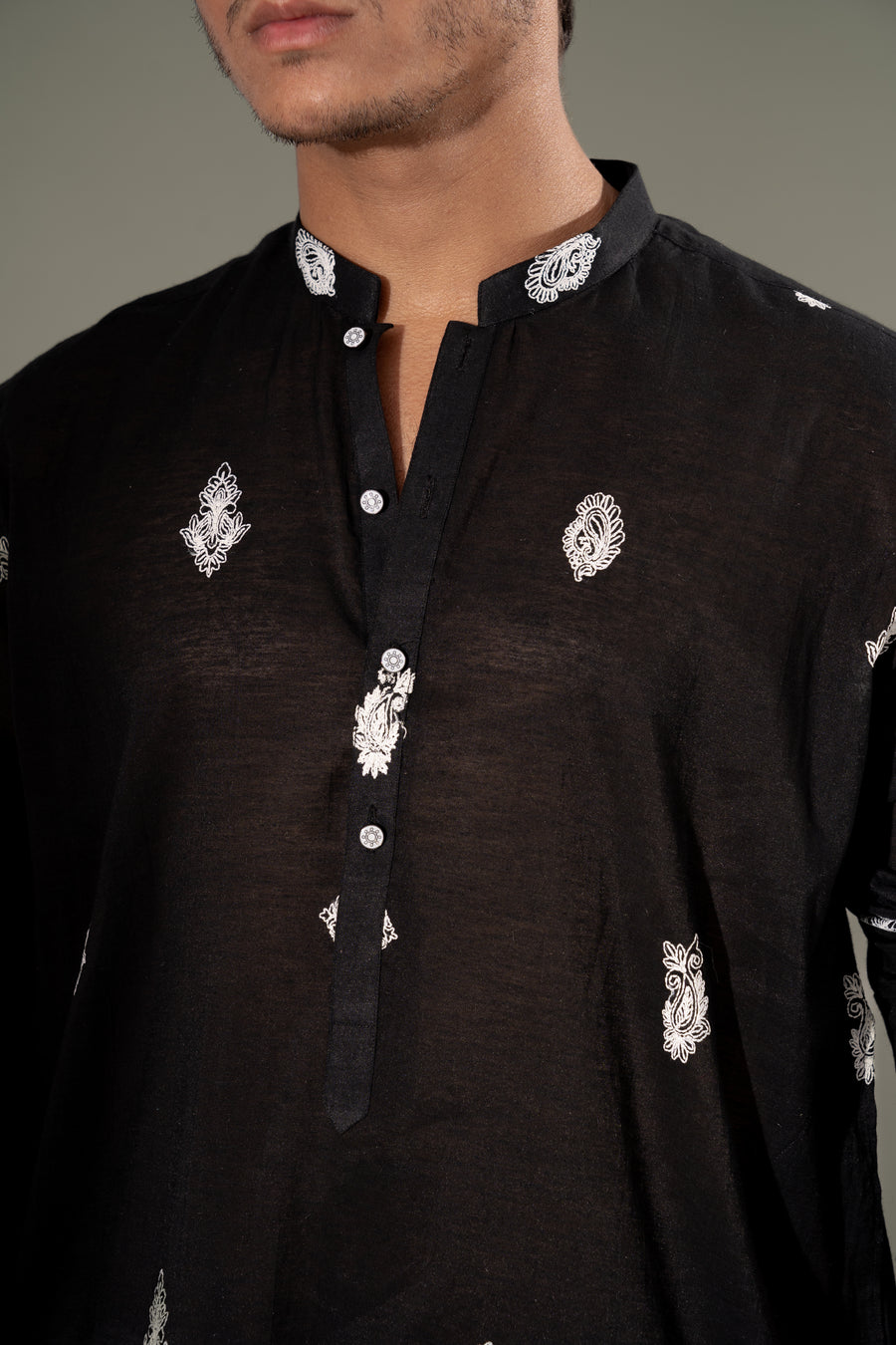 RAVEN BLACK KURTA PAJAMA