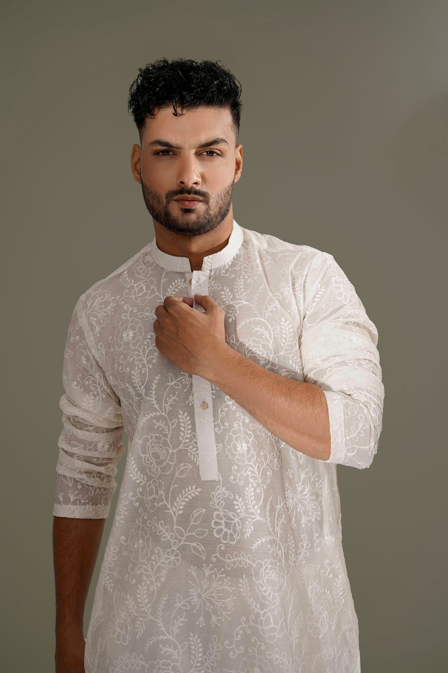 EGG-SHELL WHITE KURTA PAJAMA