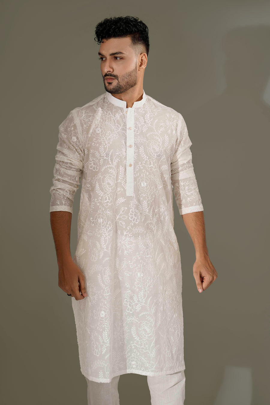 EGG-SHELL WHITE KURTA PAJAMA