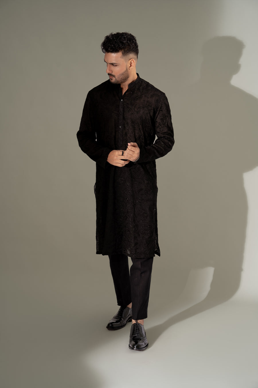 BLACK KURTA PAJAMA