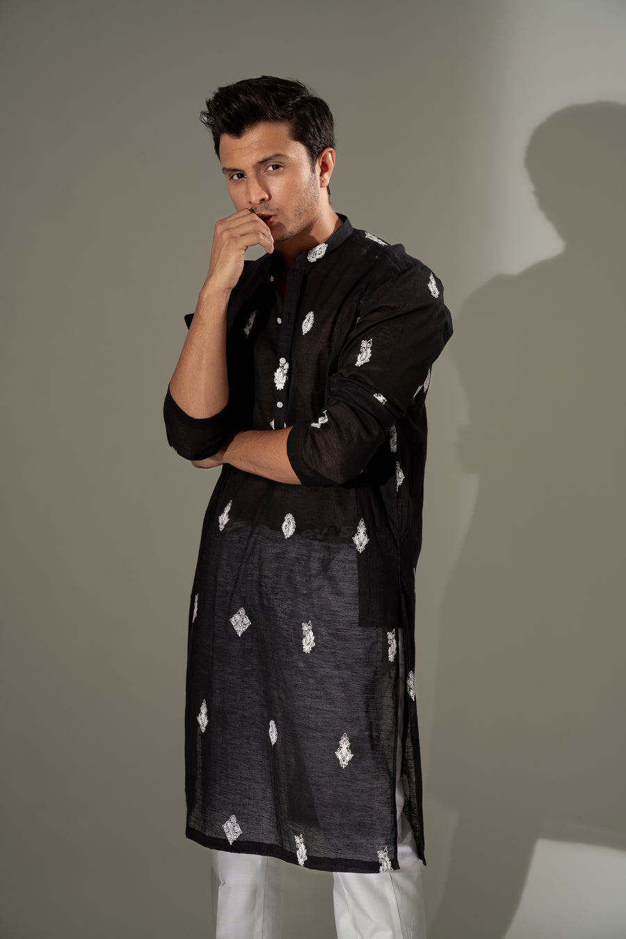 RAVEN BLACK KURTA PAJAMA