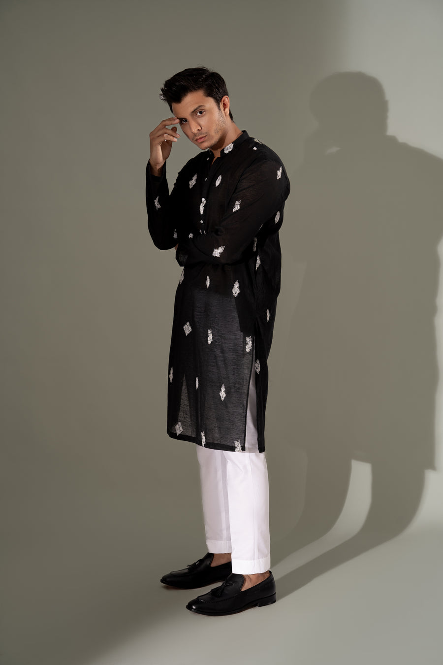 RAVEN BLACK KURTA PAJAMA