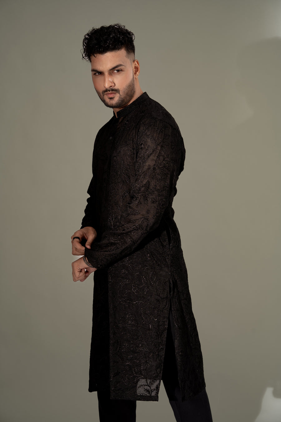 BLACK KURTA PAJAMA