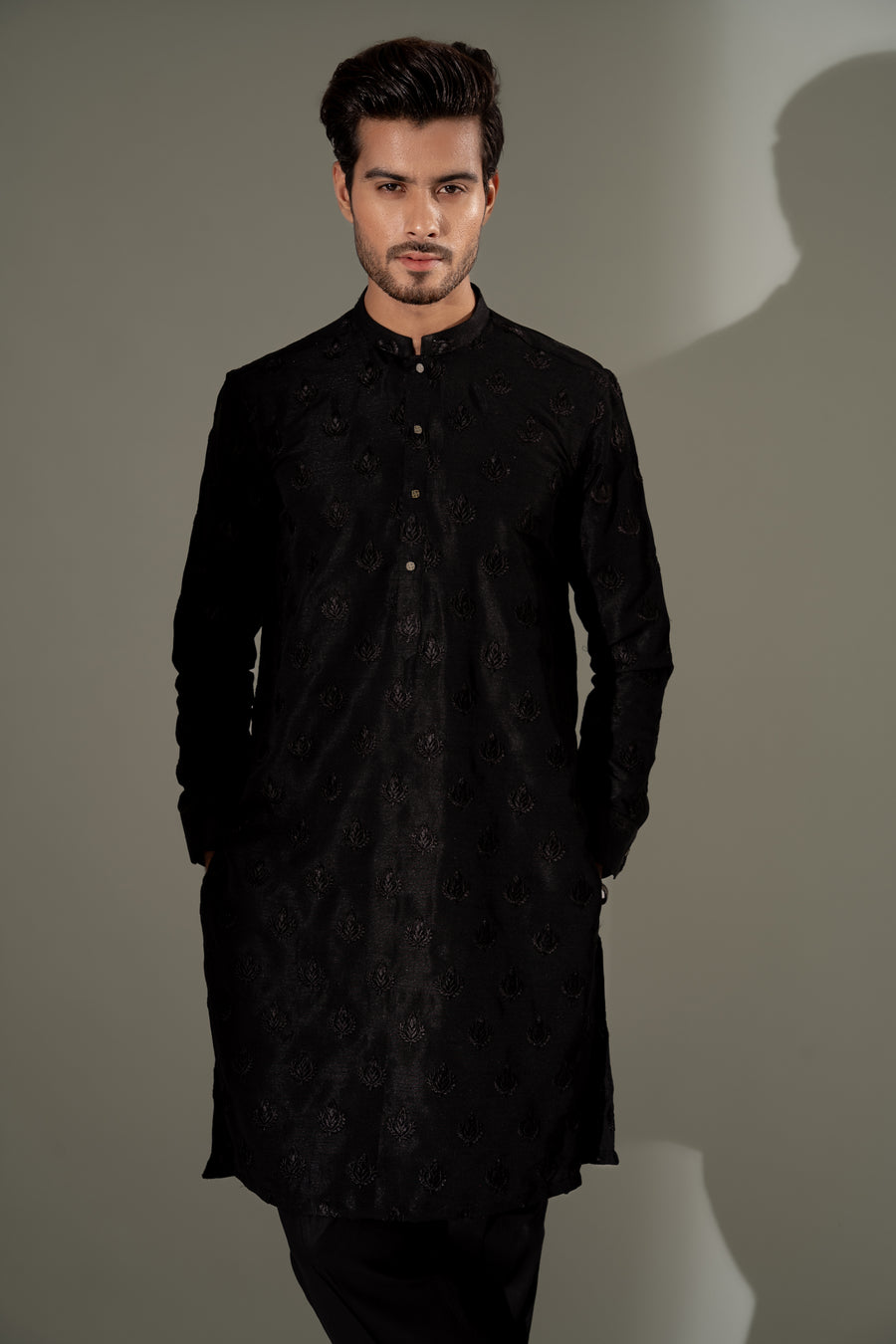 MID-NIGHT BLACK KURTA PAJAMA