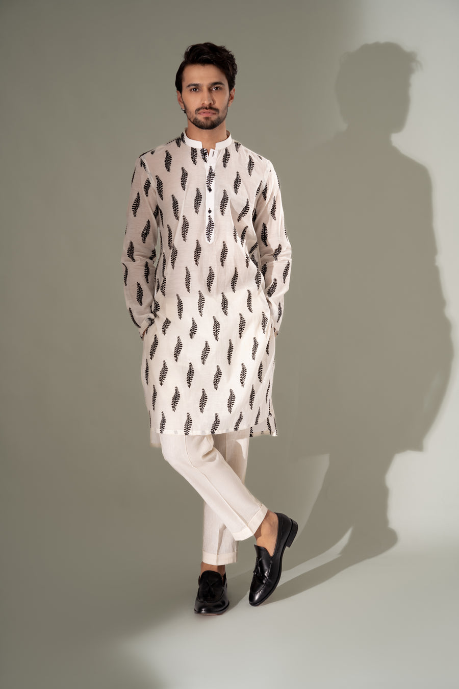 CREAM KURTA PAJAMA