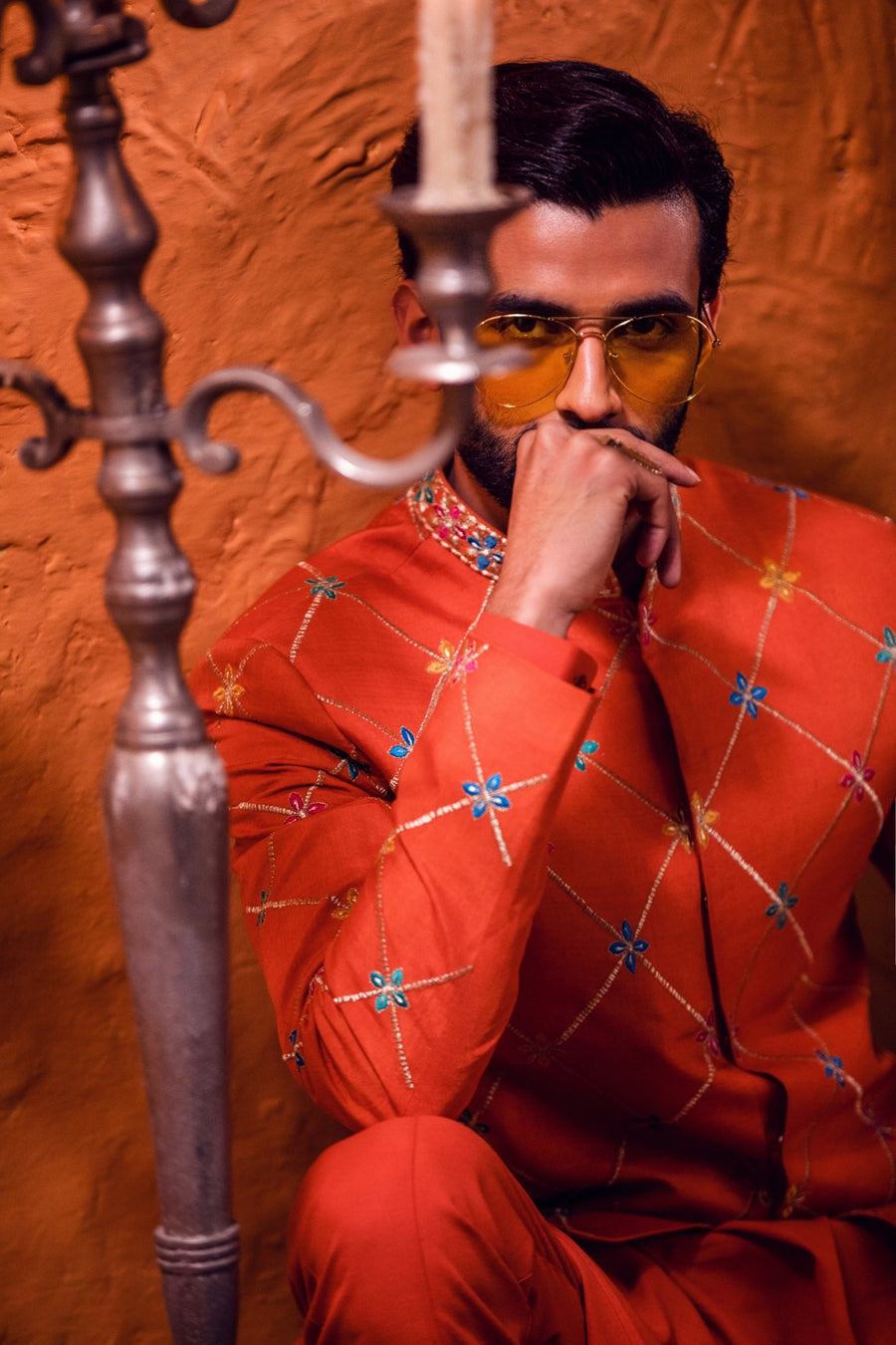 BURNT ORANGE PRINCE COAT