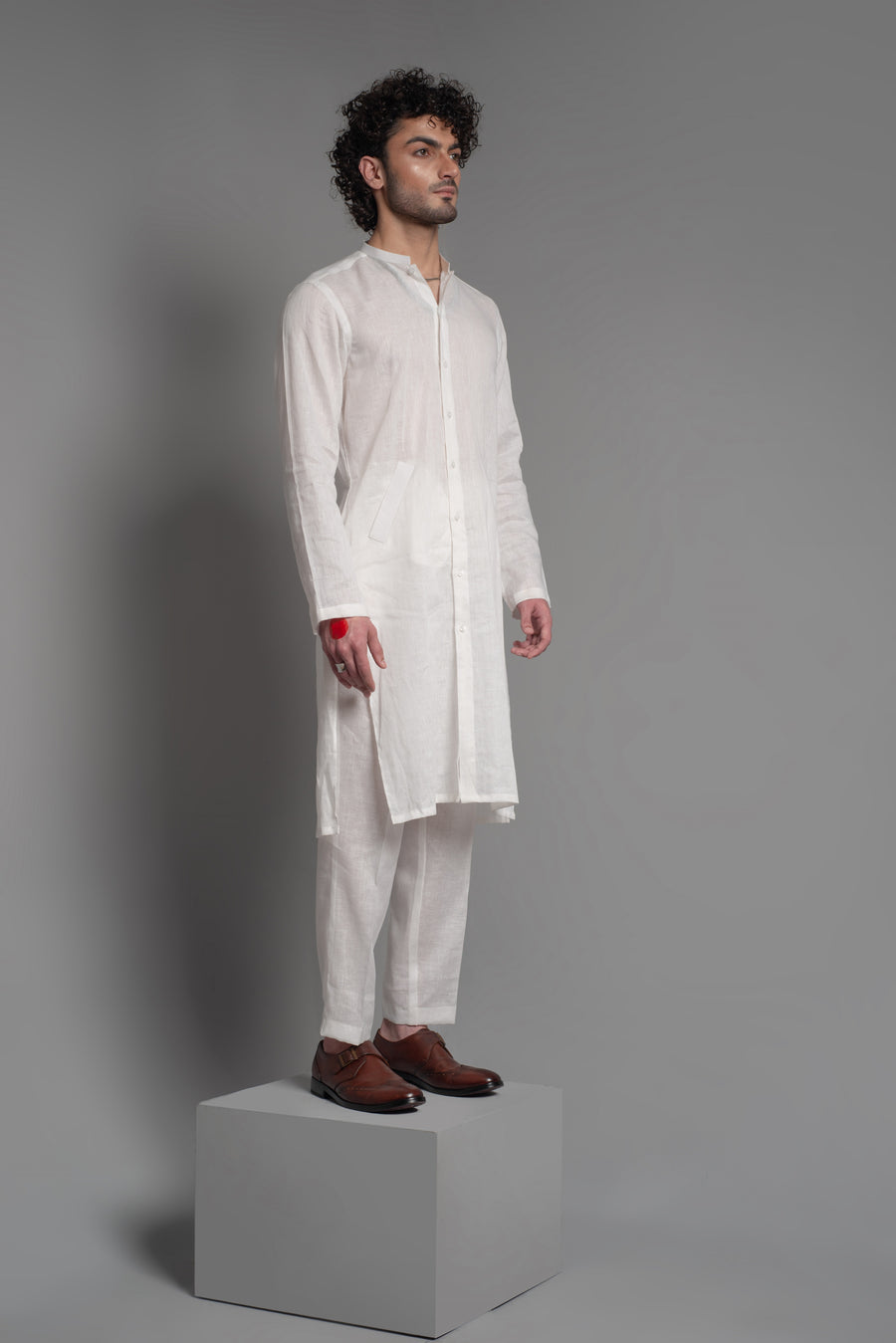 BAL - M - 39 | Classic White Button Down Kurta