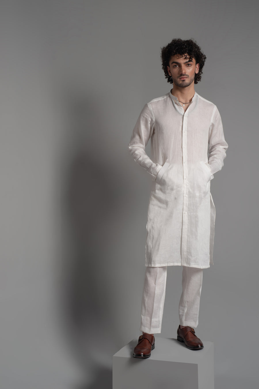 BAL - M - 39 | Classic White Button Down Kurta