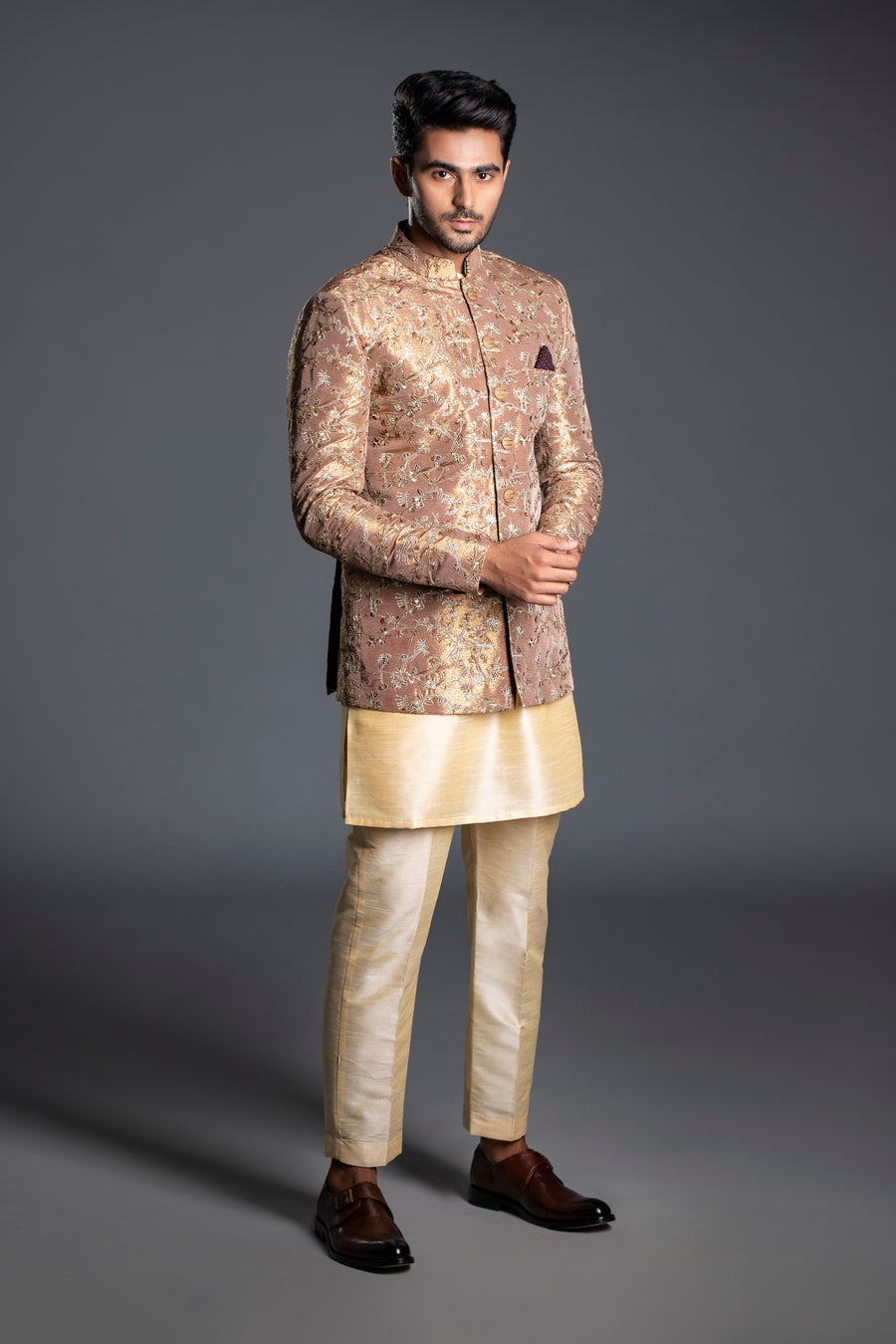 COPPER EMBROIDERED PRINCE COAT