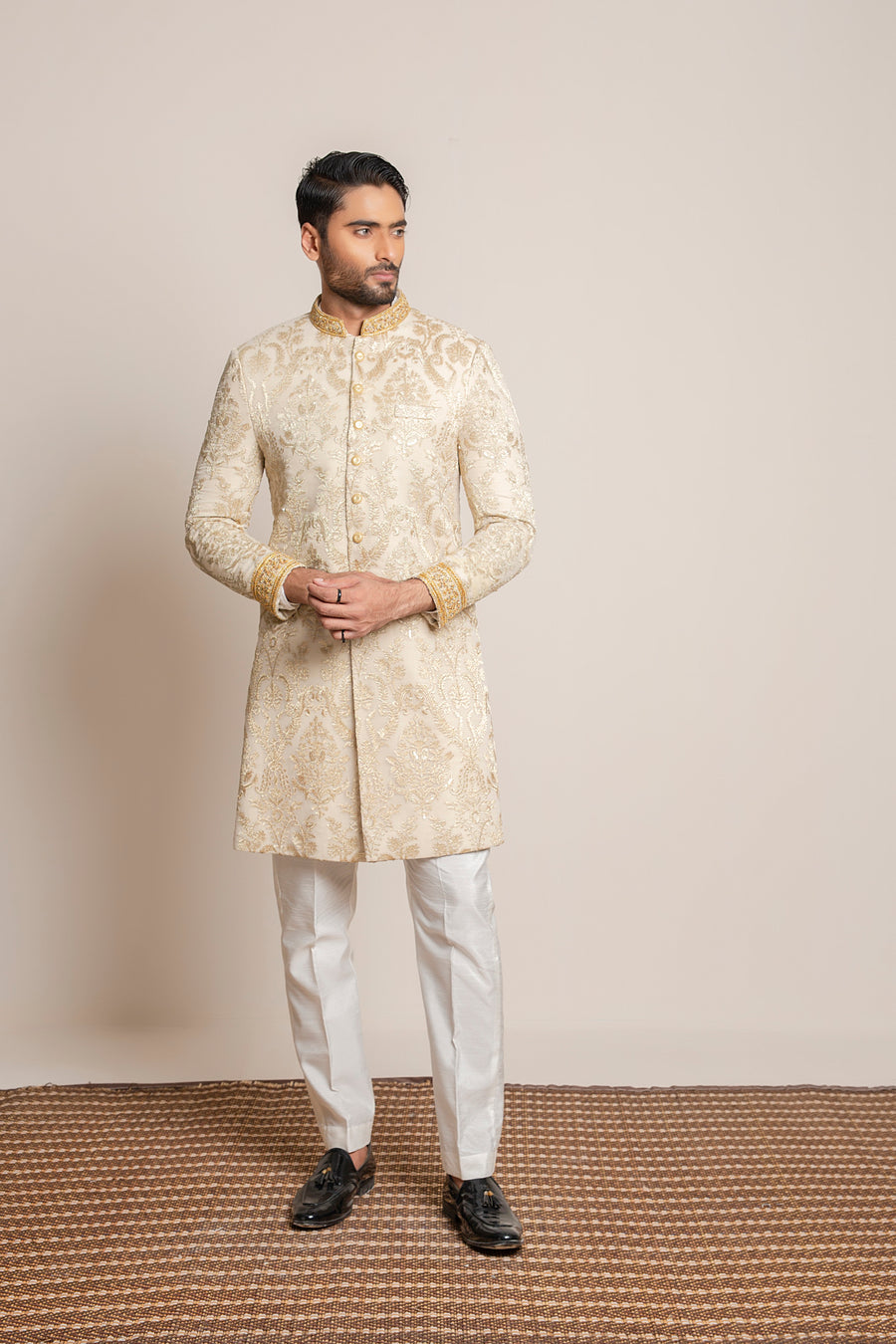 GOLDEN EMBROIDERED SHERWANI