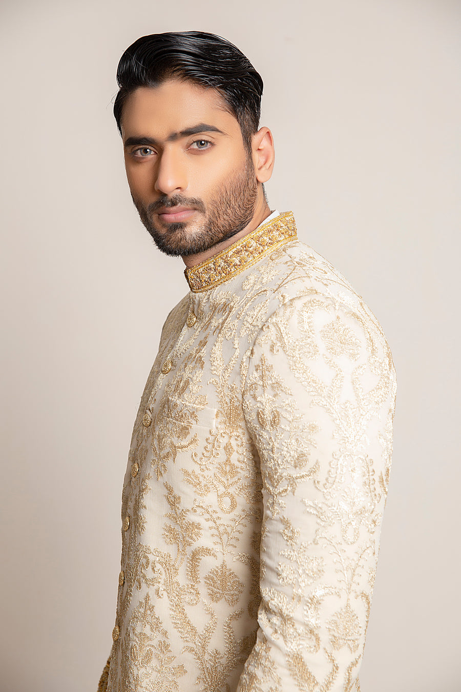 GOLDEN EMBROIDERED SHERWANI